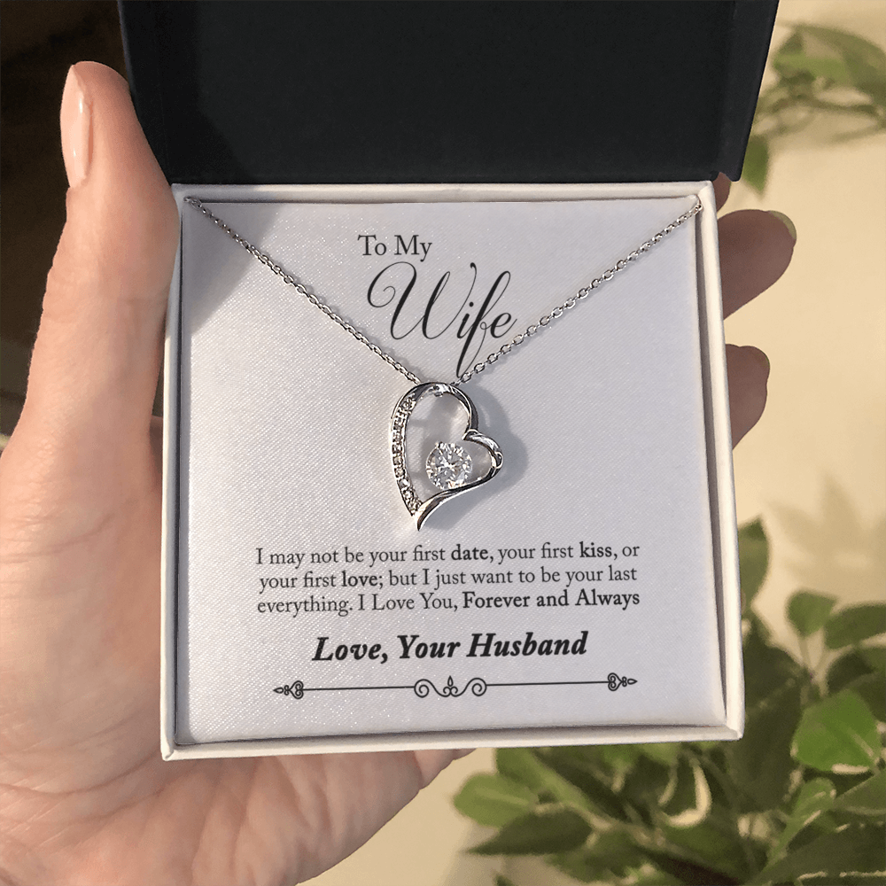 TO MY WIFE LAST EVERYTHING FOREVER LOVE NECKLACE GIFT SET