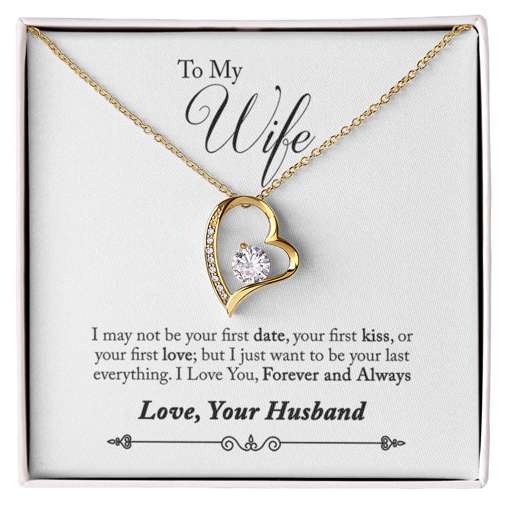 TO MY WIFE LAST EVERYTHING FOREVER LOVE NECKLACE GIFT SET