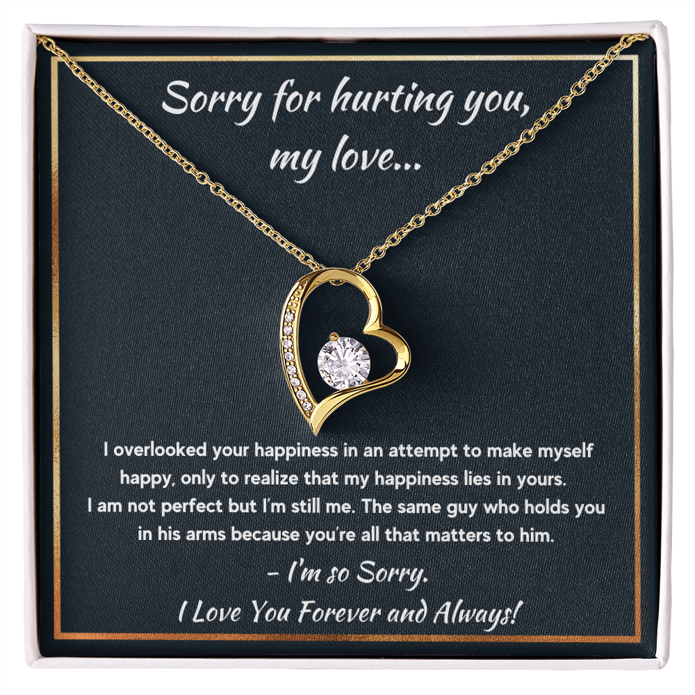 I'M SORRY HAPPINESS FOREVER LOVE NECKLACE GIFT SET