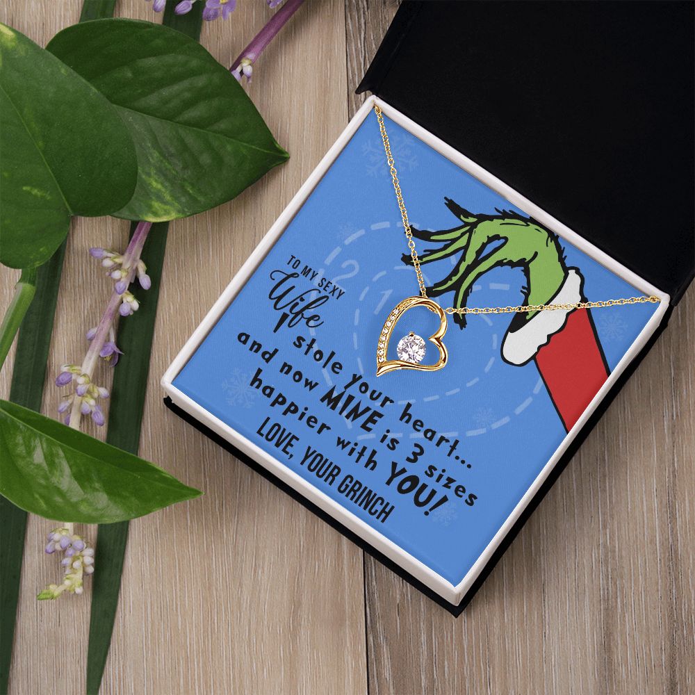 TO MY SEXY WIFE FOREVER LOVE NECKLACE GIFT SET - GRINCH