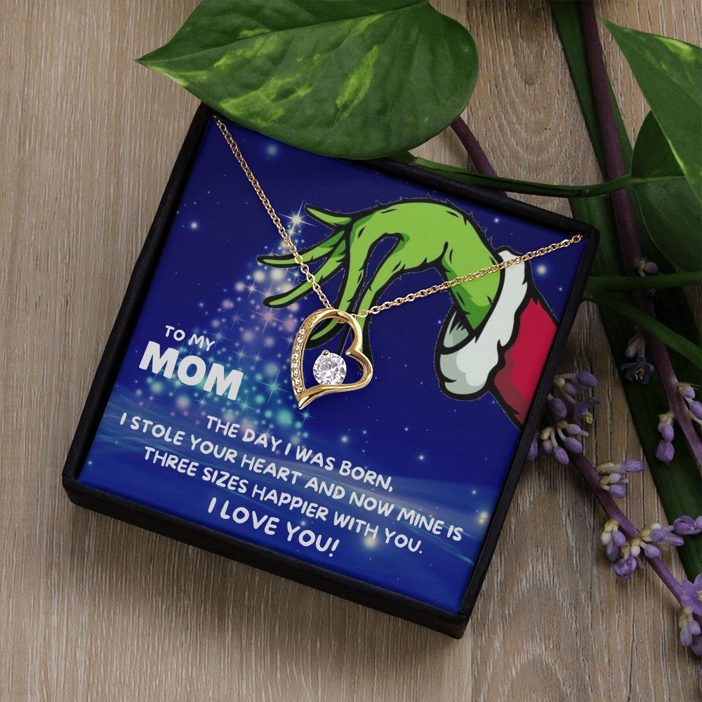 TO MY MOM FOREVER LOVE NECKLACE GIFT SET - GRINCH