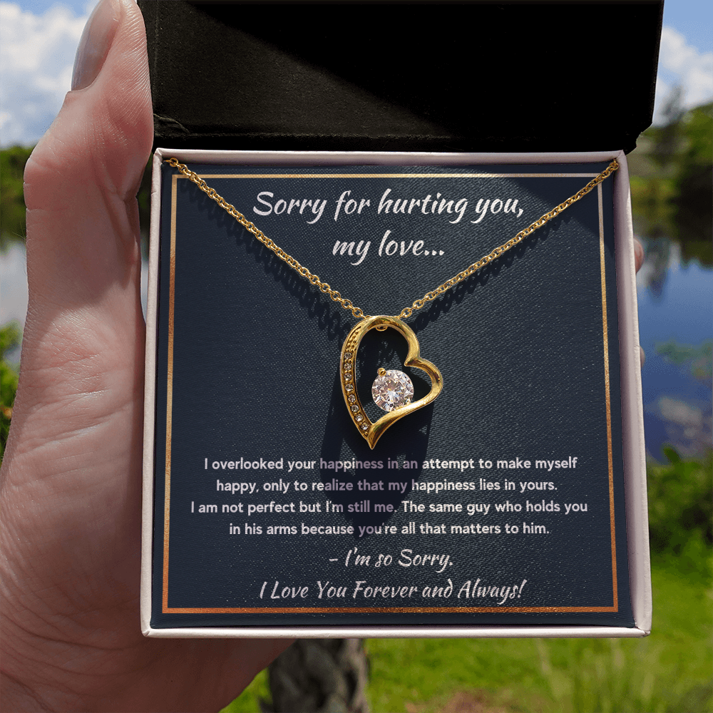 I'M SORRY HAPPINESS FOREVER LOVE NECKLACE GIFT SET