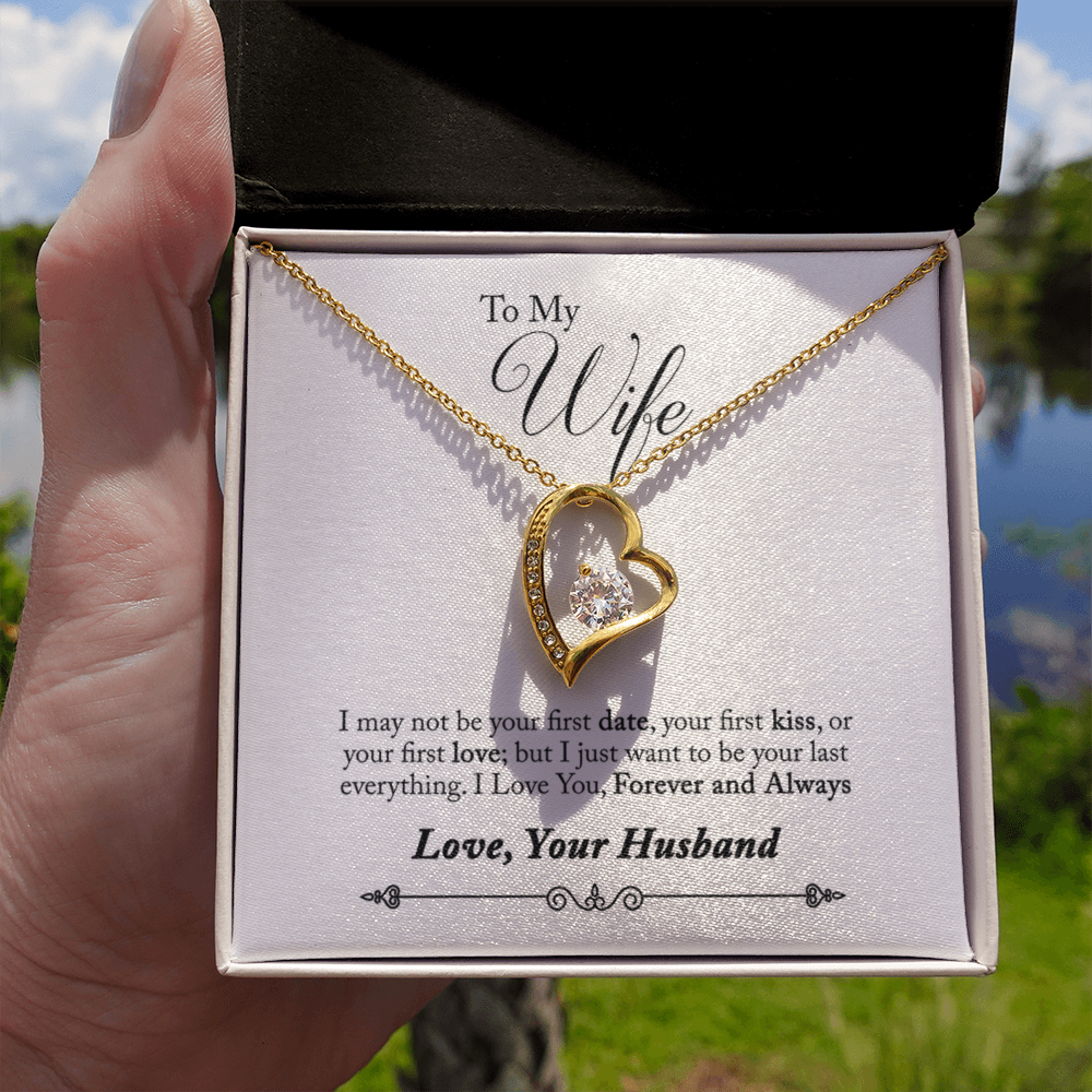 TO MY WIFE LAST EVERYTHING FOREVER LOVE NECKLACE GIFT SET