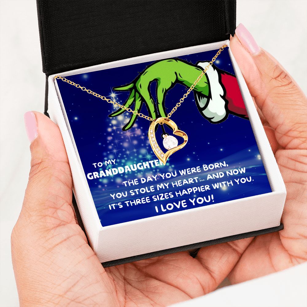 TO MY GRANDDAUGHTER FOREVER LOVE NECKLACE GIFT SET - GRINCH