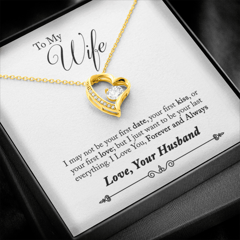 TO MY WIFE LAST EVERYTHING FOREVER LOVE NECKLACE GIFT SET