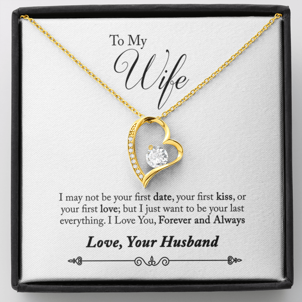 TO MY WIFE LAST EVERYTHING FOREVER LOVE NECKLACE GIFT SET