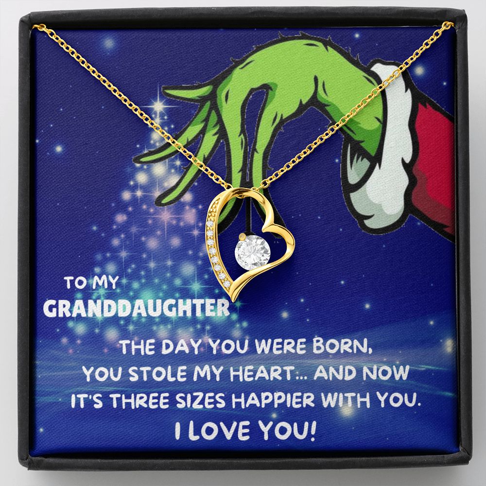 TO MY GRANDDAUGHTER FOREVER LOVE NECKLACE GIFT SET - GRINCH