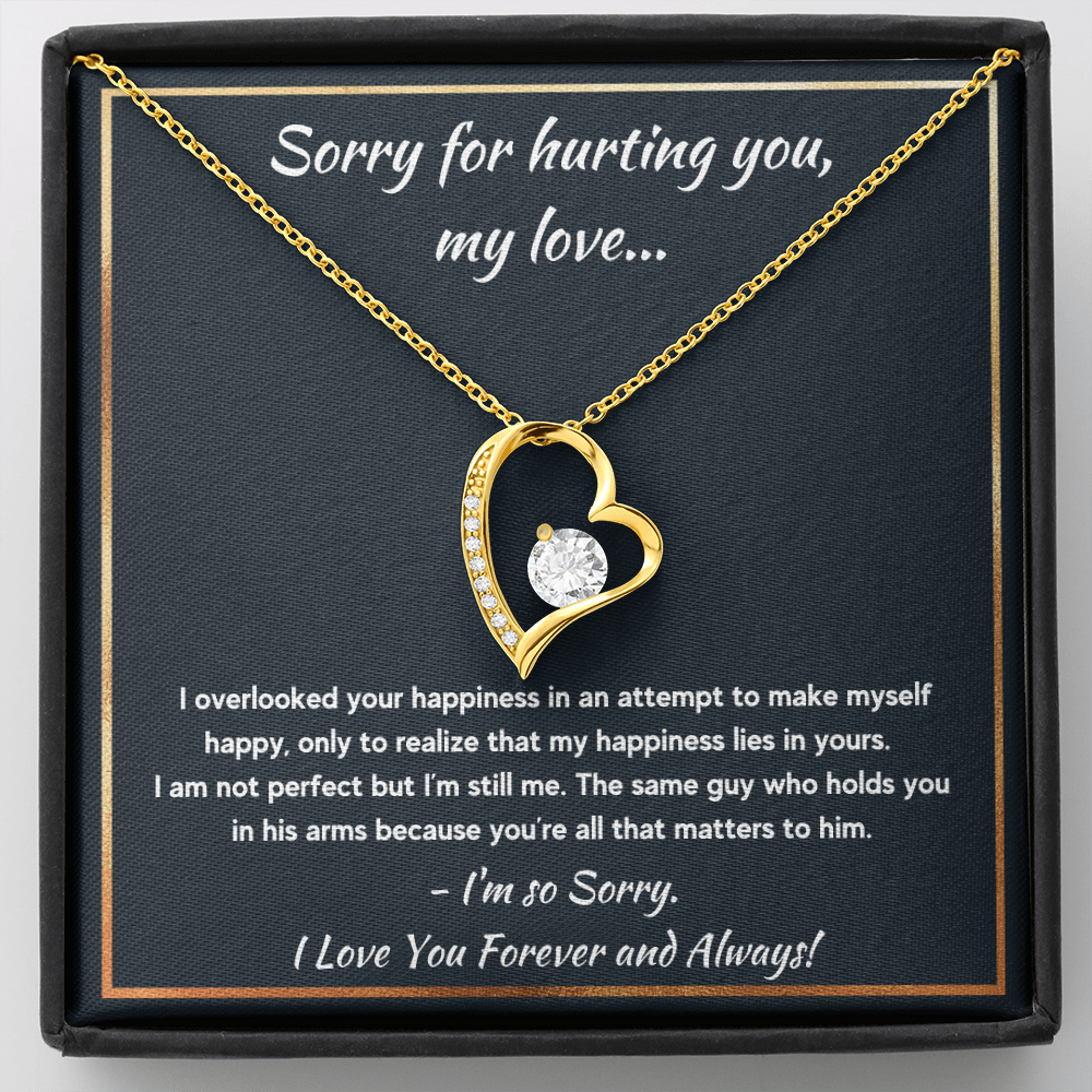 I'M SORRY HAPPINESS FOREVER LOVE NECKLACE GIFT SET