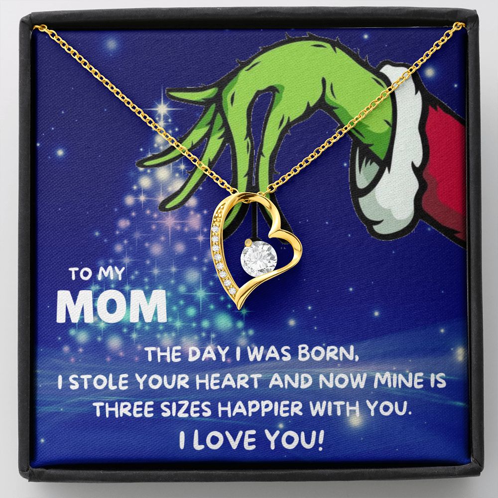 TO MY MOM FOREVER LOVE NECKLACE GIFT SET - GRINCH
