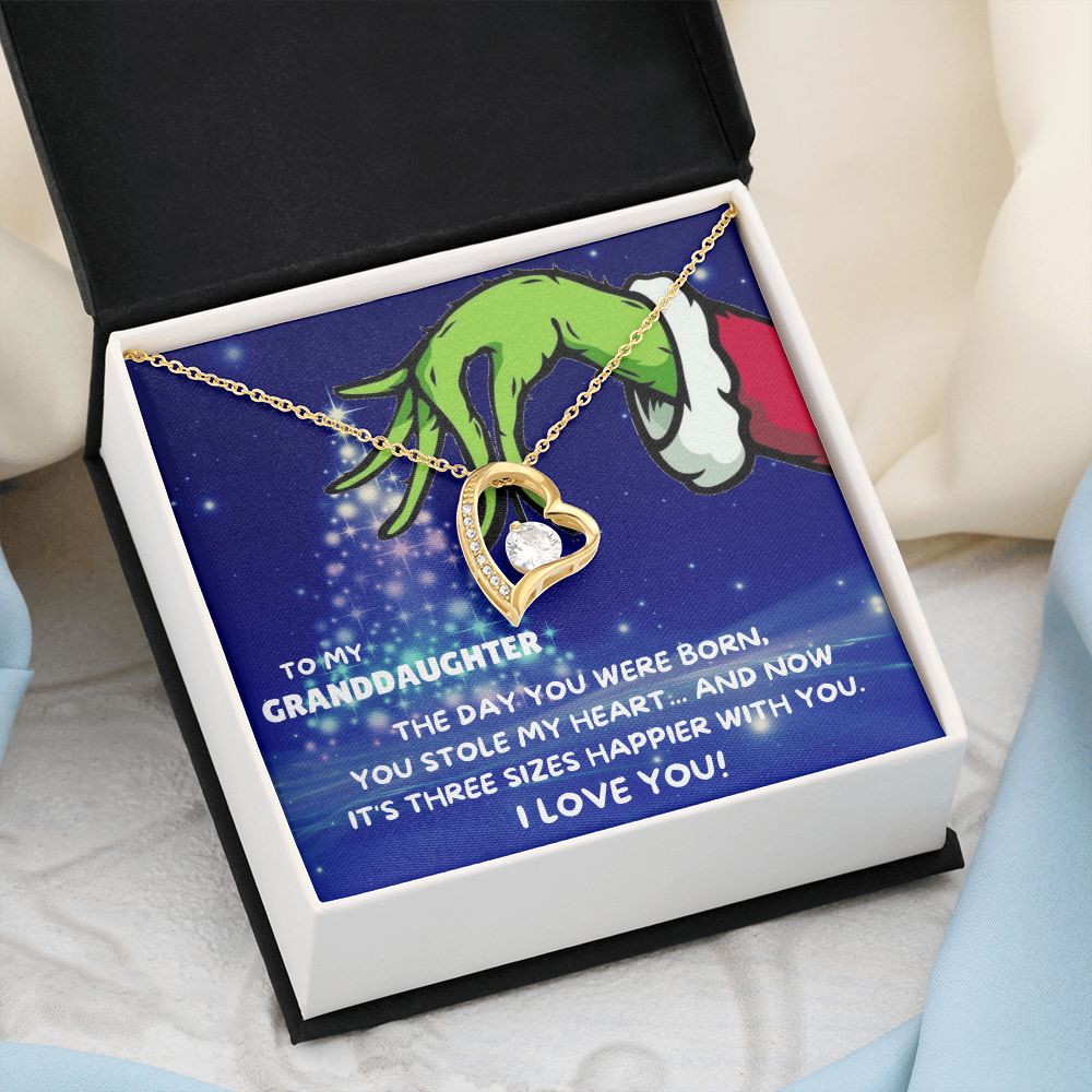 TO MY GRANDDAUGHTER FOREVER LOVE NECKLACE GIFT SET - GRINCH