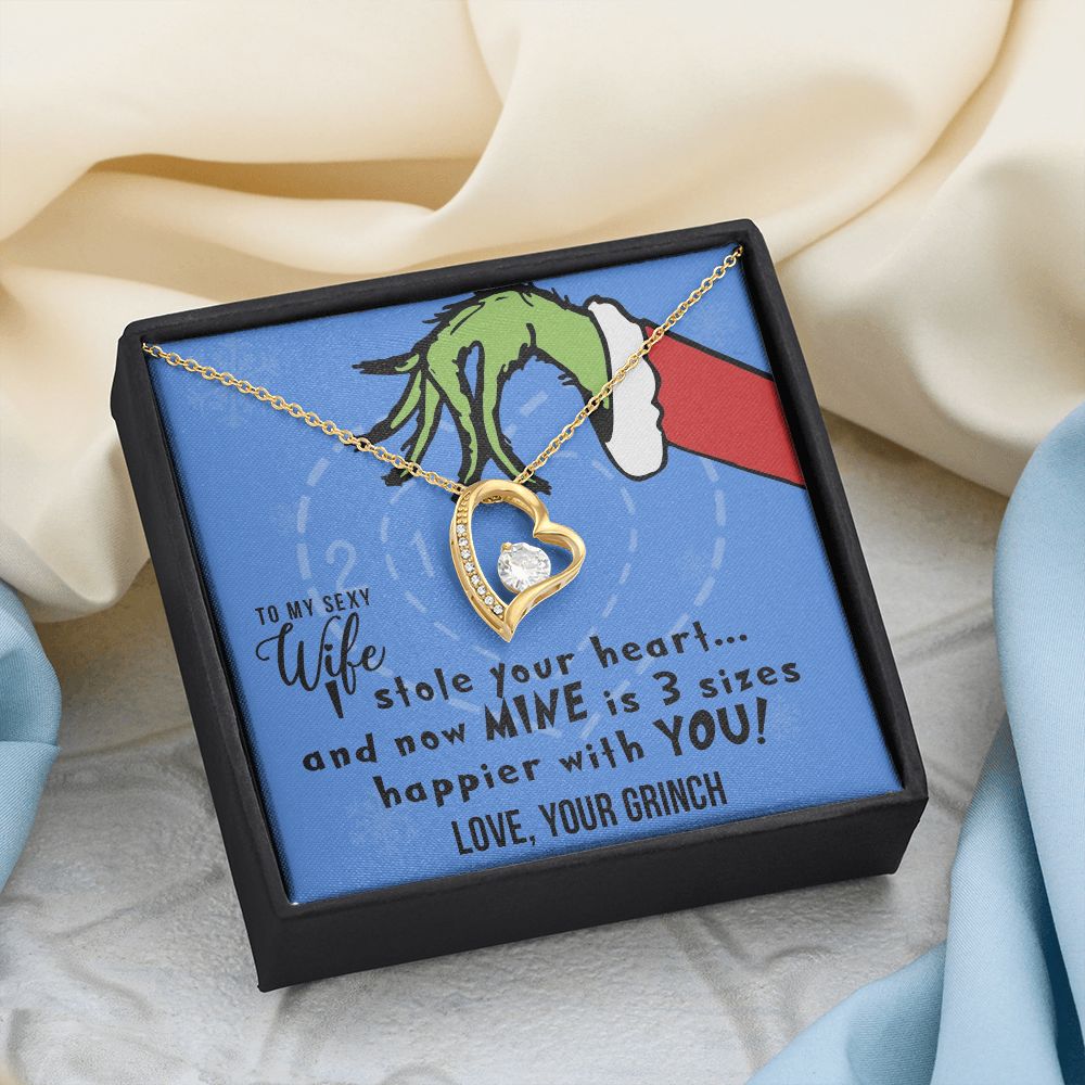 TO MY SEXY WIFE FOREVER LOVE NECKLACE GIFT SET - GRINCH