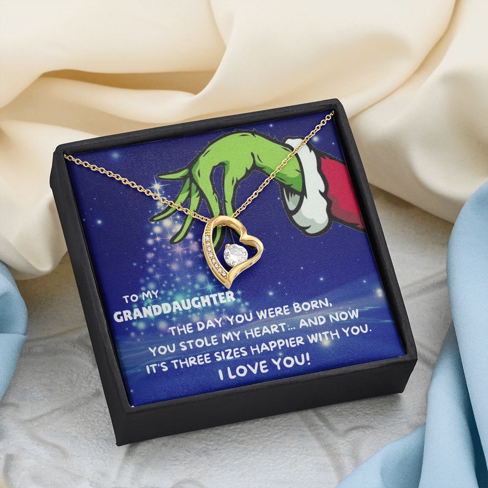 TO MY GRANDDAUGHTER FOREVER LOVE NECKLACE GIFT SET - GRINCH