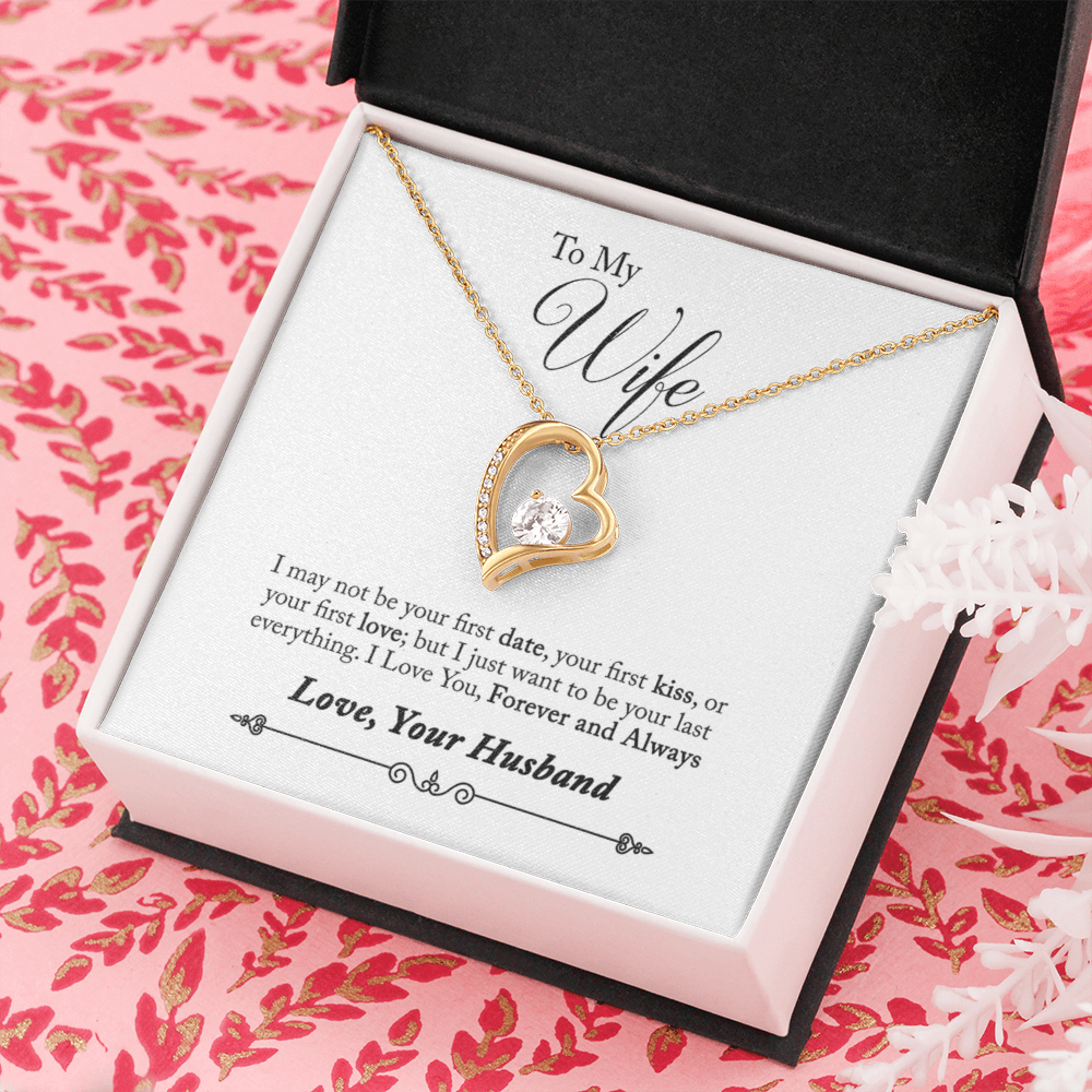 TO MY WIFE LAST EVERYTHING FOREVER LOVE NECKLACE GIFT SET