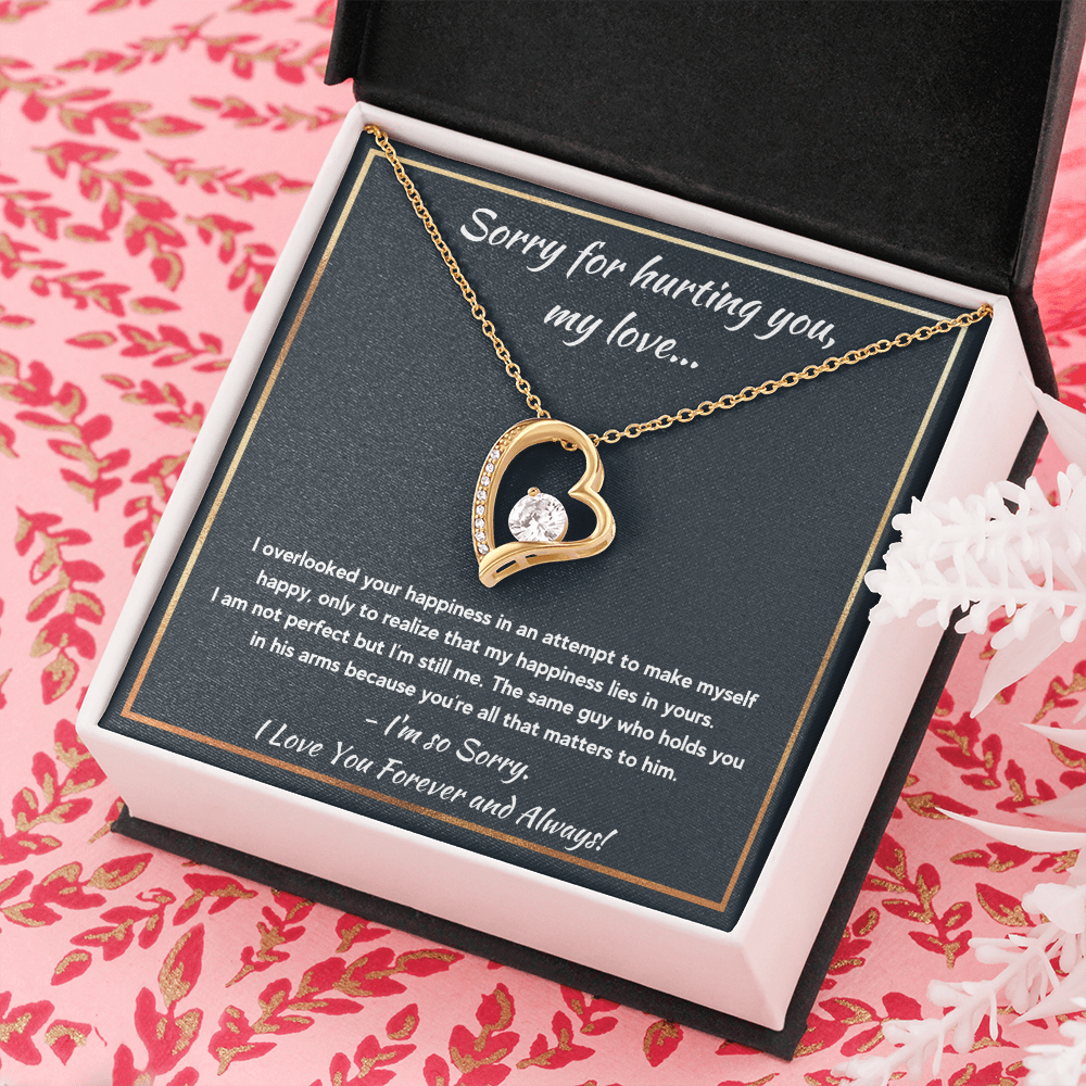 I'M SORRY HAPPINESS FOREVER LOVE NECKLACE GIFT SET