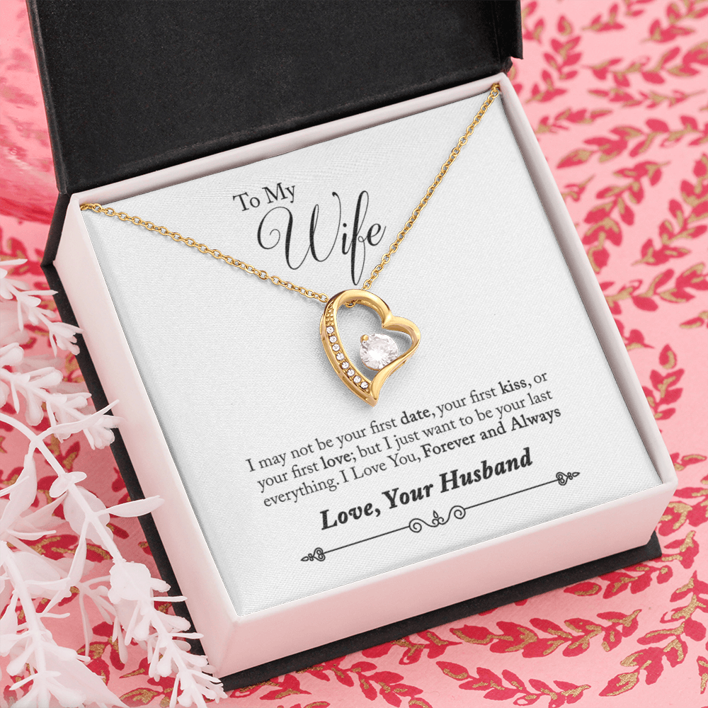 TO MY WIFE LAST EVERYTHING FOREVER LOVE NECKLACE GIFT SET