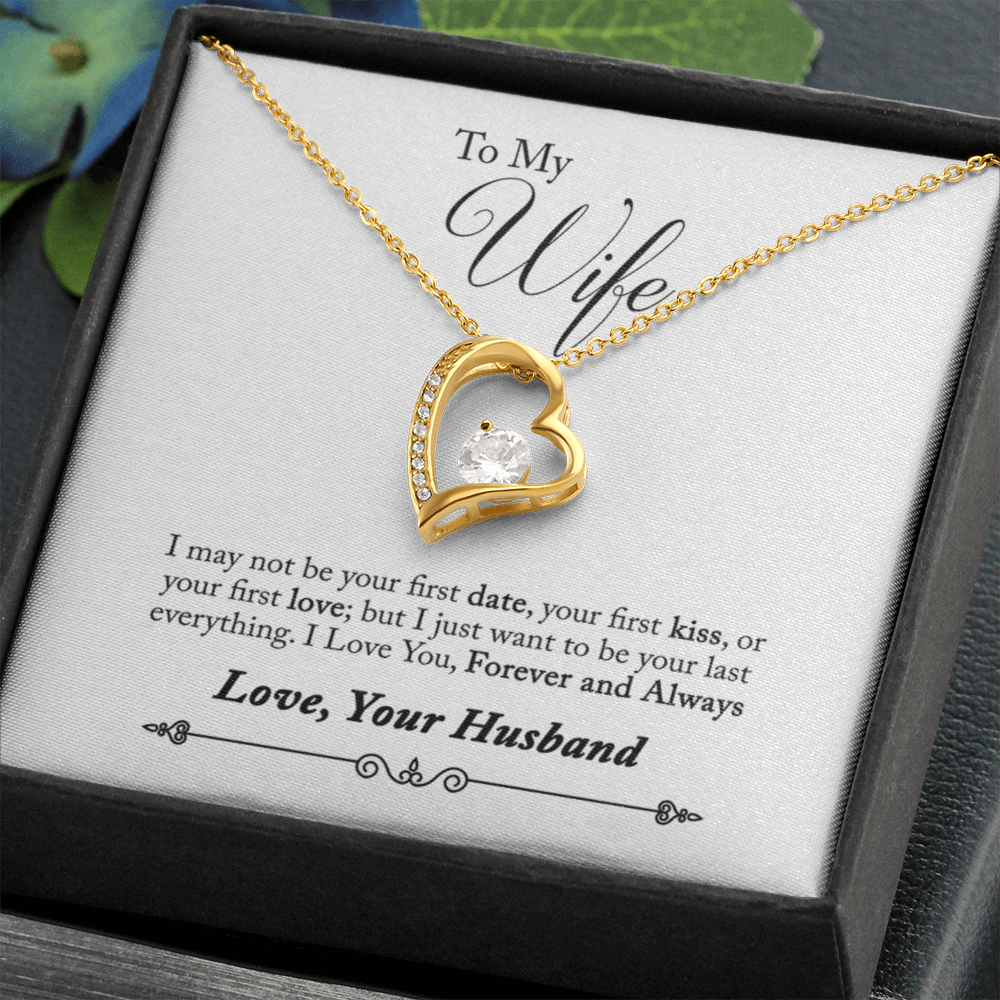 TO MY WIFE LAST EVERYTHING FOREVER LOVE NECKLACE GIFT SET