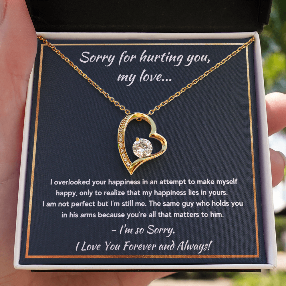 I'M SORRY HAPPINESS FOREVER LOVE NECKLACE GIFT SET