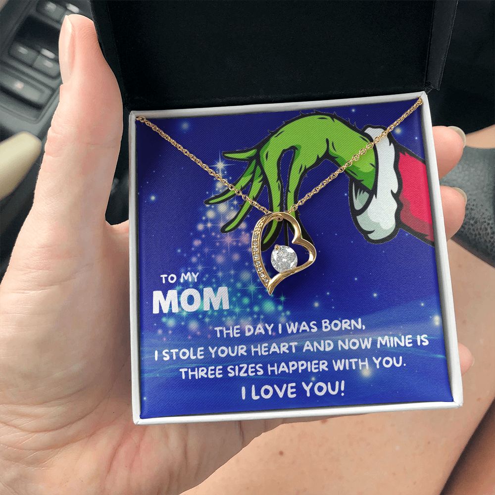 TO MY MOM FOREVER LOVE NECKLACE GIFT SET - GRINCH