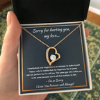 I'M SORRY HAPPINESS FOREVER LOVE NECKLACE GIFT SET