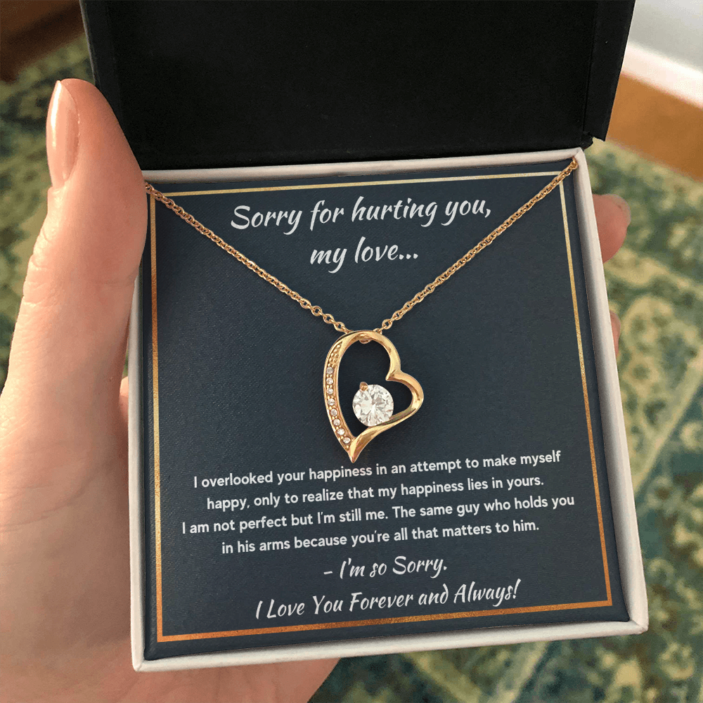 I'M SORRY HAPPINESS FOREVER LOVE NECKLACE GIFT SET