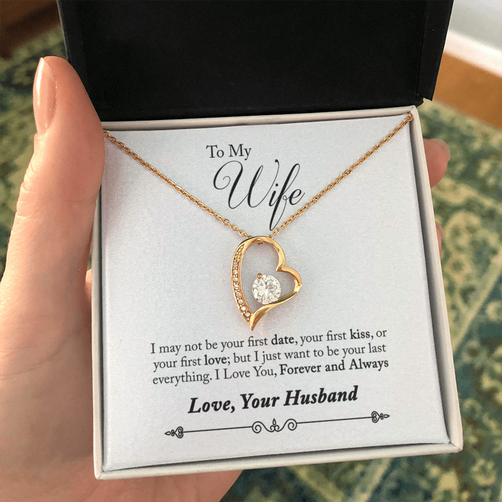 TO MY WIFE LAST EVERYTHING FOREVER LOVE NECKLACE GIFT SET