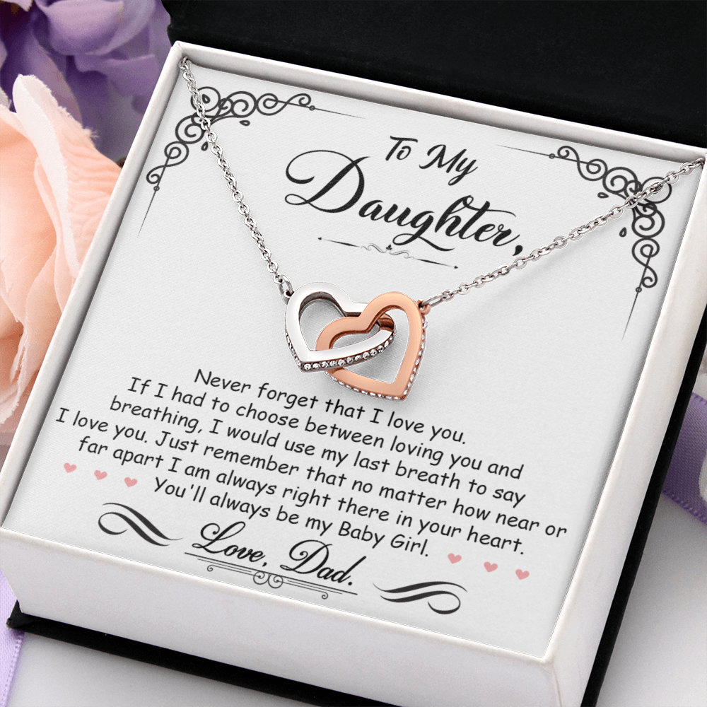 TO MY DAUGHTER BREATHING INTERLOCKING NECKLACE GIFT SET