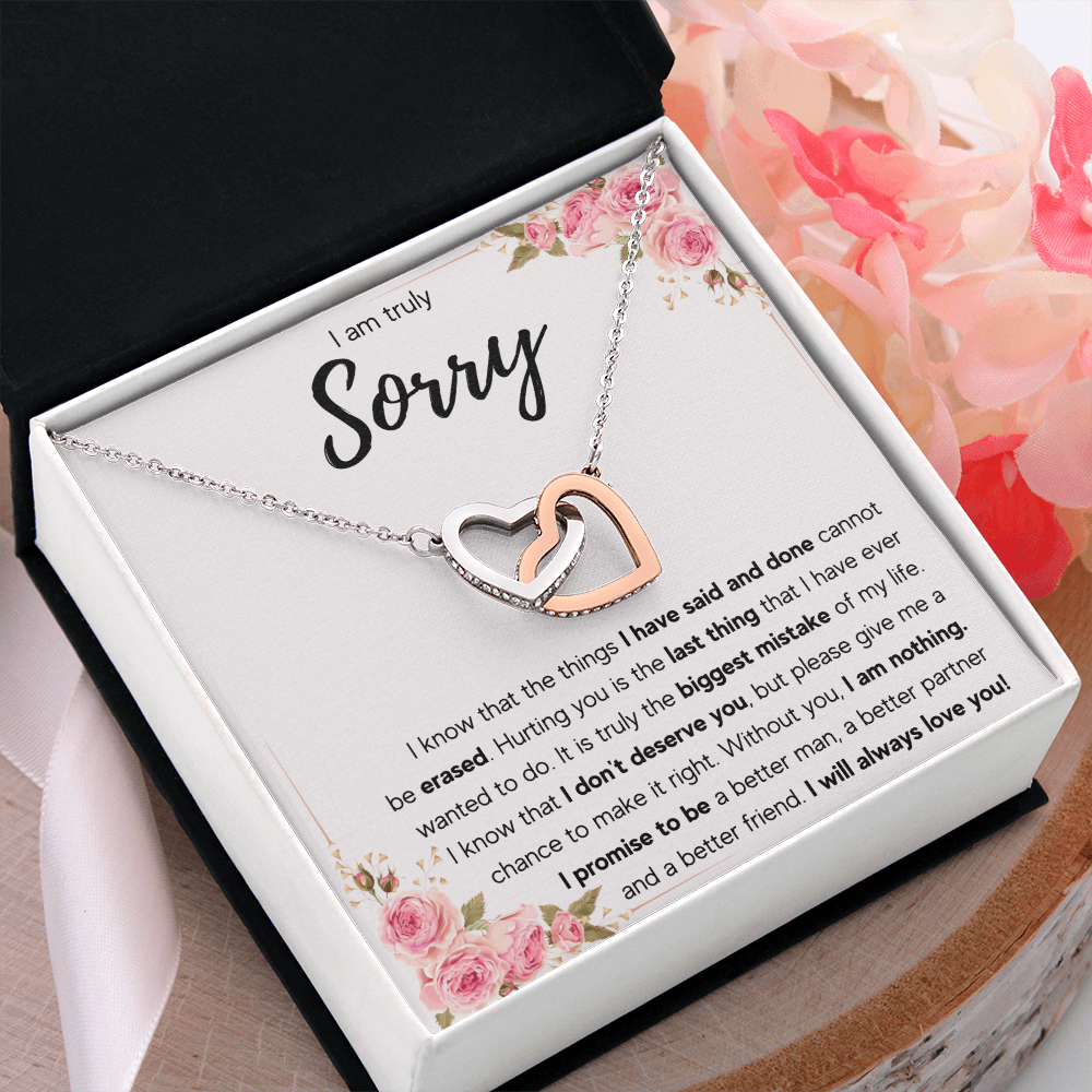I'M SORRY MISTAKE INTERLOCKING NECKLACE GIFT SET
