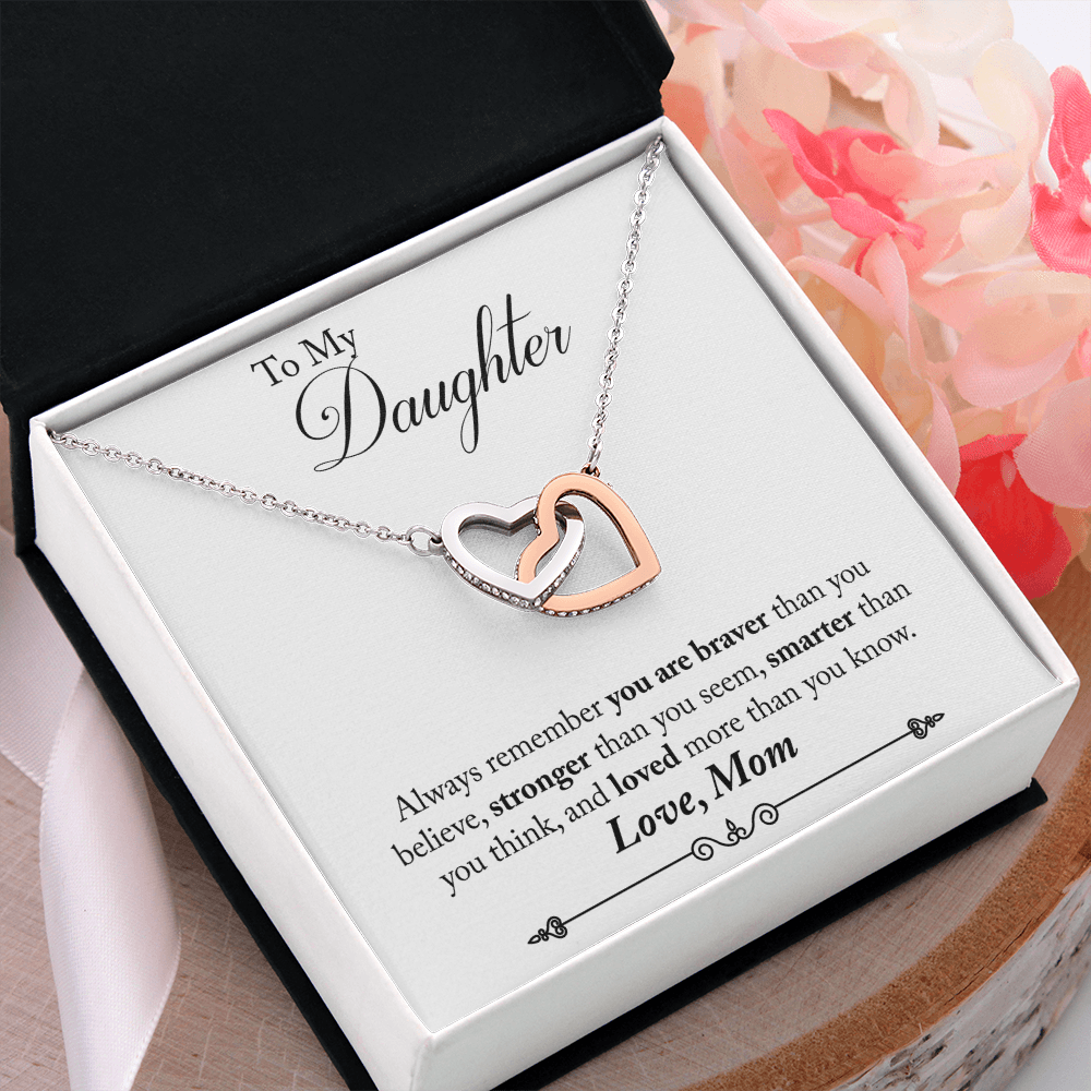 TO MY DAUGHTER BRAVER INTERLOCKING NECKLACE GIFT SET