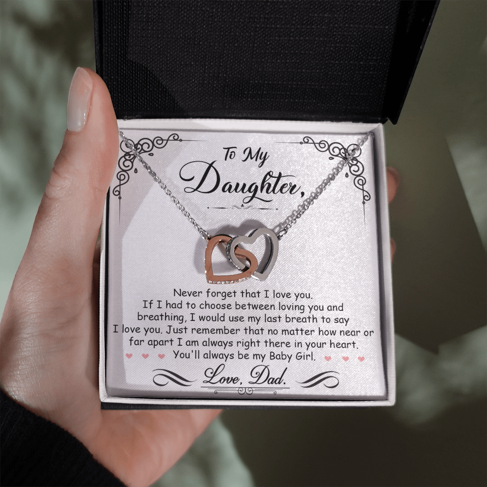 TO MY DAUGHTER BREATHING INTERLOCKING NECKLACE GIFT SET