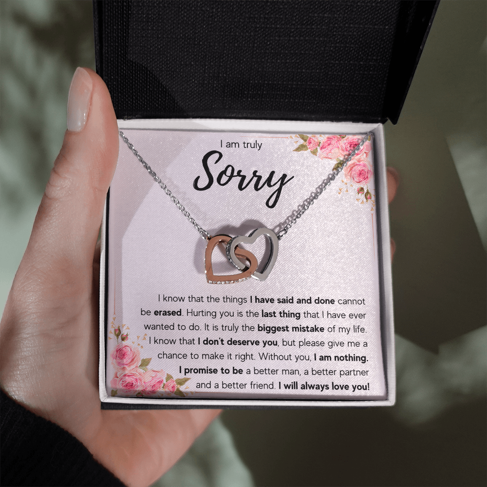 I'M SORRY MISTAKE INTERLOCKING NECKLACE GIFT SET