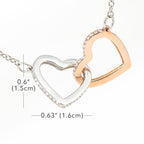 To My Granddaughter - The World For Me - Interlocking Hearts Necklace