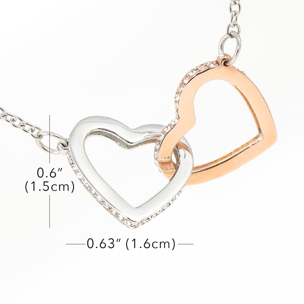 To My Daughter - You Are Capable Of Achieving Anything - Interlocking Hearts Necklace