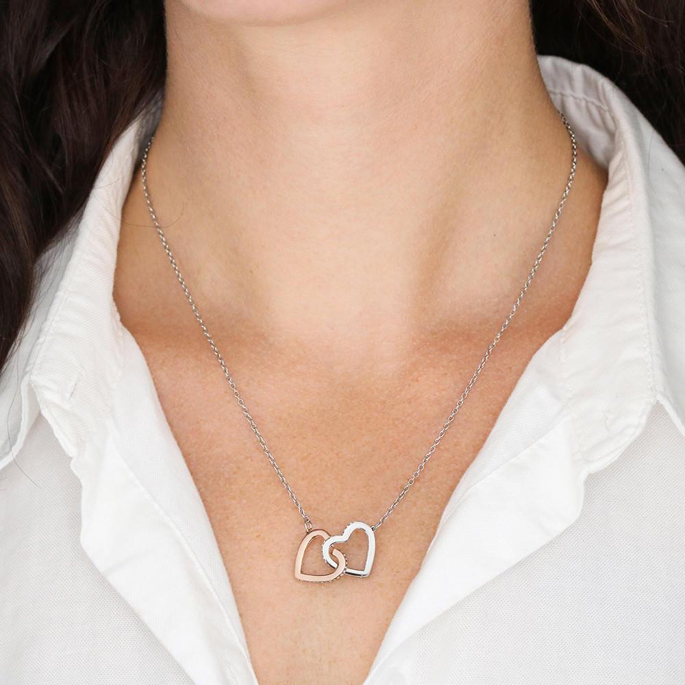 Graduation 2021, To Granddaughter, Interlocking Hearts Necklace