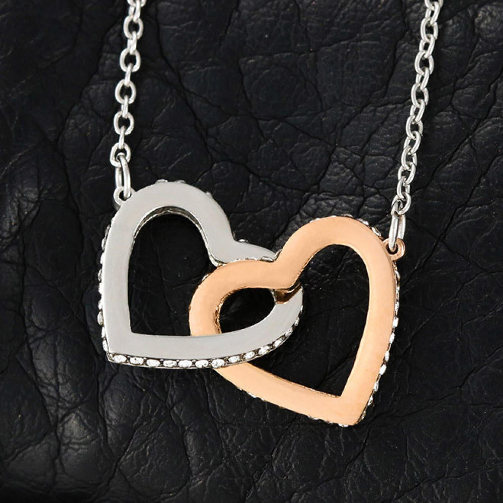 Daughter, You Are Capable, Interlocking Hearts Necklace