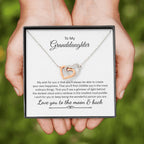 Granddaughter, My Wish, Interlocking Hearts Necklace