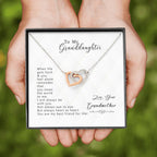 To My Granddaughter - You Are Always In My Heart - Interlocking Hearts Necklace