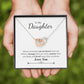 Daughter You Are Braver, Stronger, Smarter, Interlocking Hearts Necklace