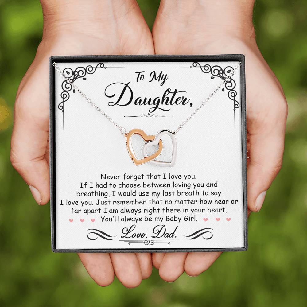 My Baby Girl - Interlocking Heart Necklace