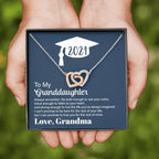 Graduation 2021, To Granddaughter, Interlocking Hearts Necklace, Always Remember
