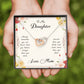 Daughter You Are Braver, Stronger, Smarter, Interlocking Hearts Necklace