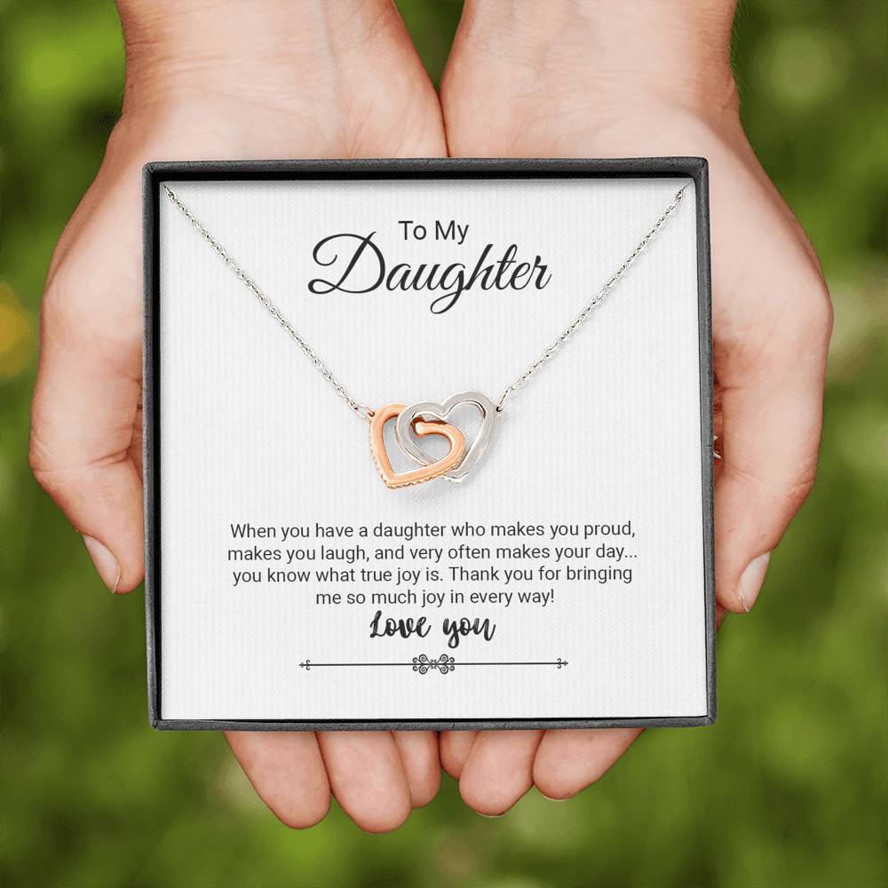 Daughter, When You Have a Daughter, Interlocking Hearts Necklace