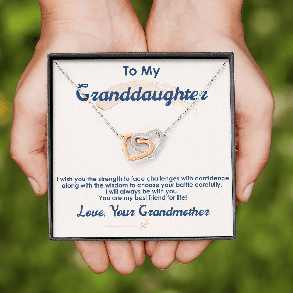 To My Granddaughter - Best Friend For Life - Necklace