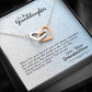 To My Granddaughter - You Are The World To Me - Interlocking Hearts Necklace