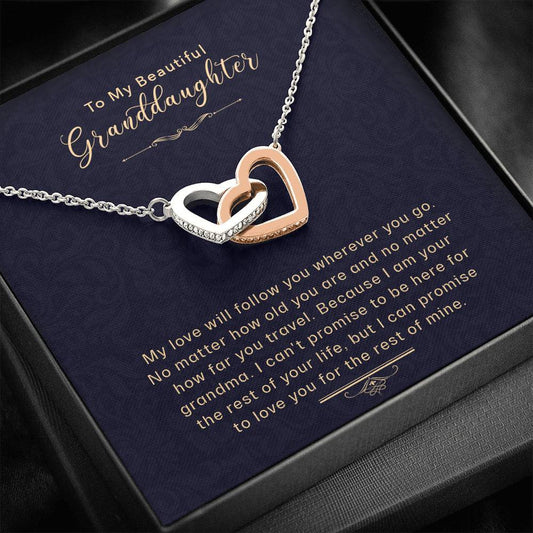 To My Granddaughter - No Matter How Far You Travel - Necklace
