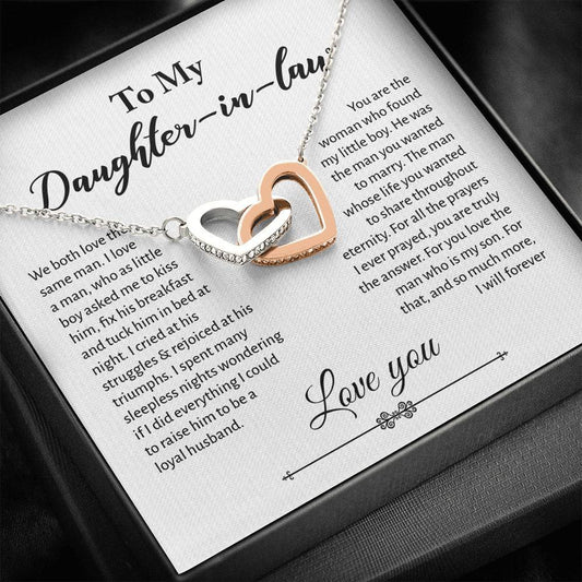 Daughter-in-Law, We Both Love the Same Man, Interlocking Hearts Necklace