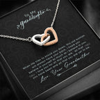 To My Granddaughter - I Love You For All That You Are - Interlocking Hearts Necklace