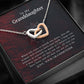 To My Granddaughter - I Will Have Your Back - Interlocking Heart Necklace
