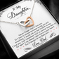 TO MY DAUGHTER BREATHING INTERLOCKING NECKLACE GIFT SET