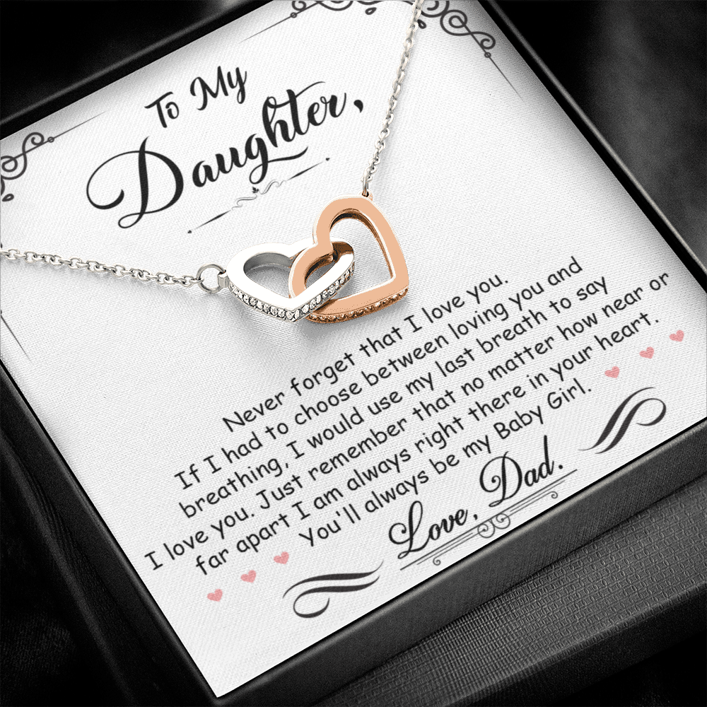 TO MY DAUGHTER BREATHING INTERLOCKING NECKLACE GIFT SET