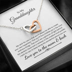 Granddaughter, My Wish, Interlocking Hearts Necklace